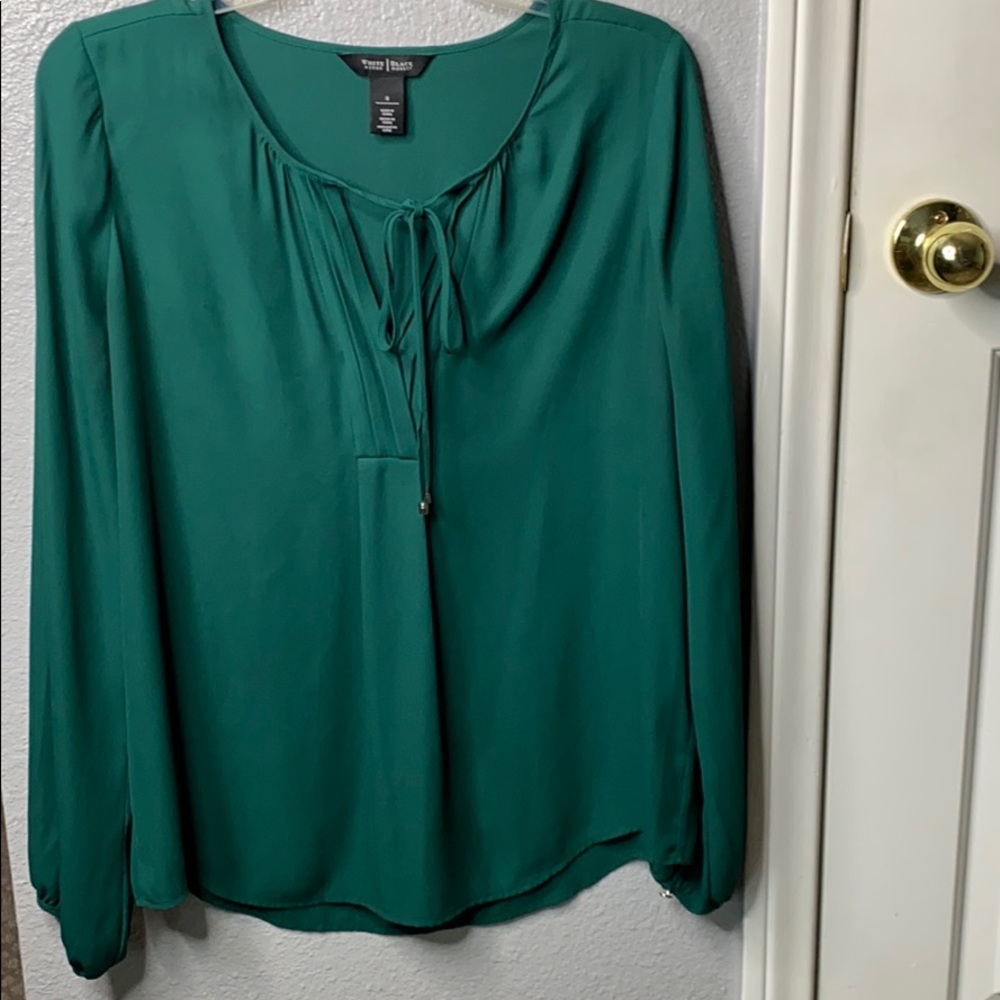 Silk top hunter green from WHBM